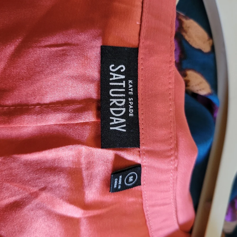 Kate Spade Saturday Salmon‎ Pink Silk Blend Sleveless Top Blouse Size M